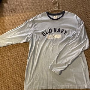 Old-Navy Vintage Baby Blue Long-Sleeve T-Shirt